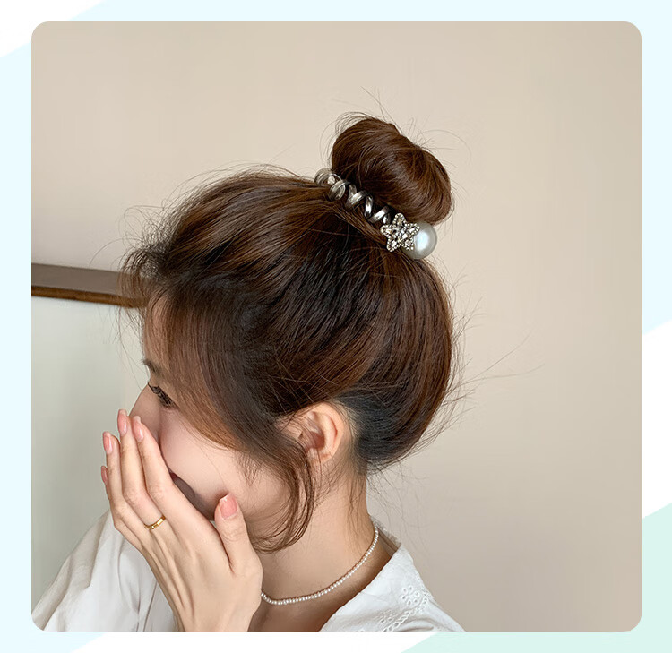CHIMERA Hair Tie, Phone Line Hair Band, Ponytail Holder, Bun Maker, Hair Elastic, Hair Accessory, Women's Mid-Autumn Festival Gift 3