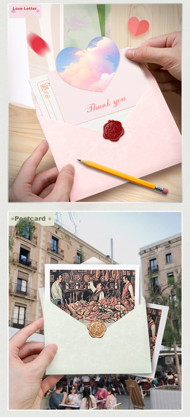 Kingdee Teacher's Day Gift Lambskin Pattern Envelope And Letter Set, Mother's Day Greeting Card, Valentine's Day Birthday Gift, Romantic Love Letter Gift, Exquisite Greeting Card And Letter Paper Set 7