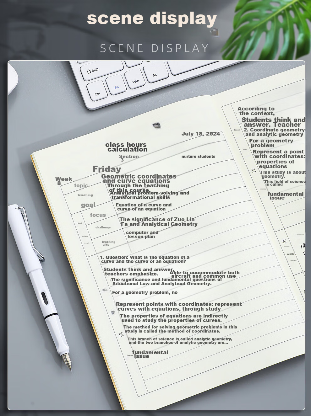 Longe B5 Large-Sized Lesson Planning Notebook, Thickened 95g, Teacher's Lesson Plan Book for Primary, Middle And High School Teachers, Classroom Observation Record Book, Teacher-Specific Class Note Pad, Customizable 11