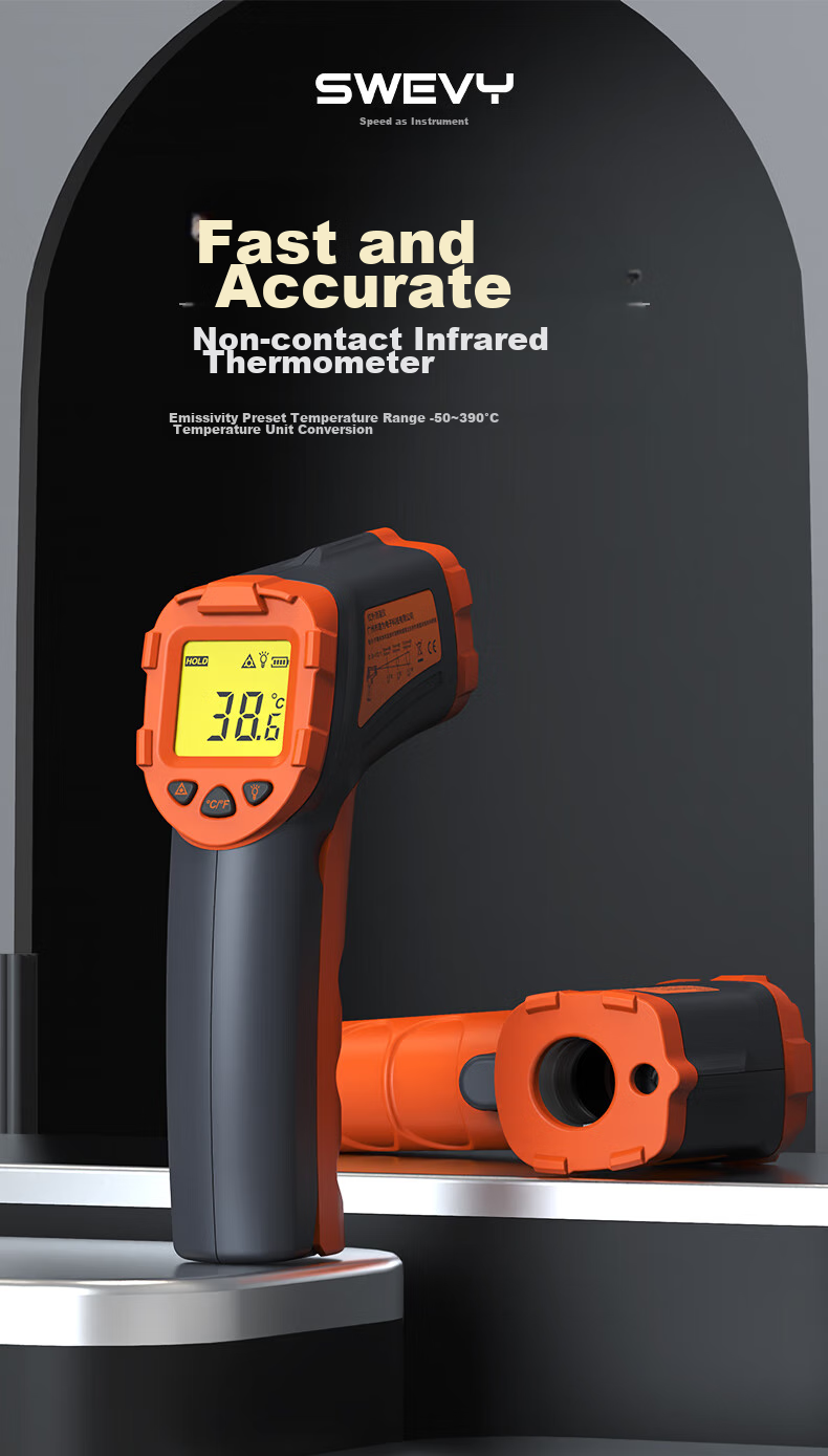 Suwei Infrared Thermometer, Temperature Gun, Oil Temperature Gun, Kitchen-Specific Thermometer SW390S 1
