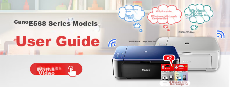 Canon E568 White Wireless Automatic Duplex Student Color Inkjet All-In Printer (Print/copy/scan WiFi for Student Assignments/Photo Printing Home Use) 2