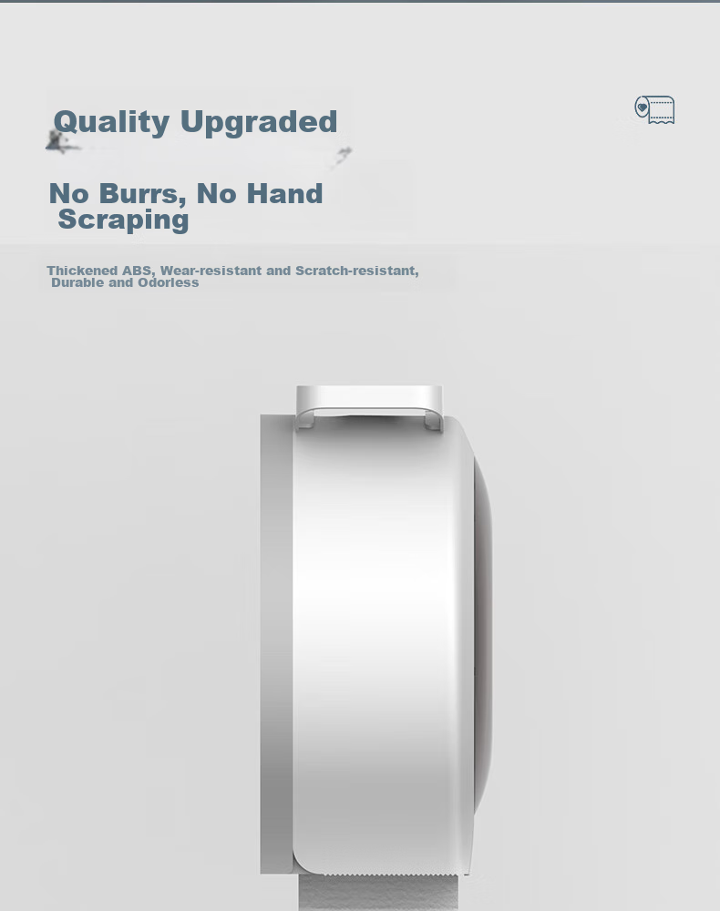 Interhasa! E51021 Large Roll Paper Box Wall-Mounted Toilet Tissue Dispenser Commercial Large Paper Roll Holder Paper Rack No Drilling Required 4