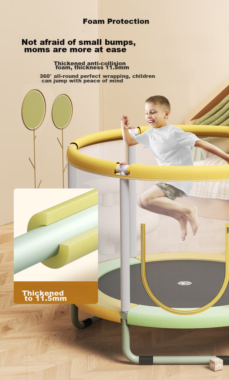 JD Original Trampoline with Enclosure, Indoor Bouncy Bed for Children And Babies, Home Fitness Exercise Equipment 25