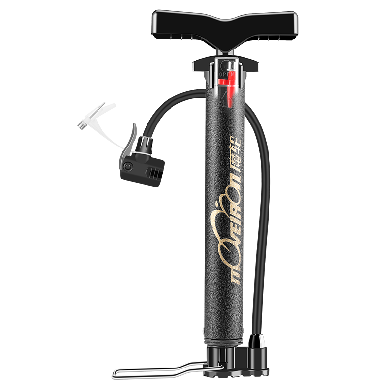 Move iron Pump Mountain Bike Tire Inflator Portable Multi-Functional High-Pressure Air Pump for Basketball, Car, Electric Motorcycle [Carbon Fiber Pattern Portable Model]