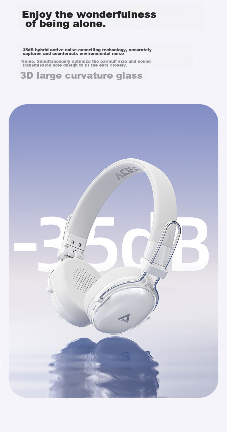 ACEFAST Speed Boost [Subsidy] Seven-Day Headphones, Bluetooth Gaming ANC Noise Reduction, Colorful Stylish Small Head with Replaceable Ear Cups, Ideal Gift Choice 21