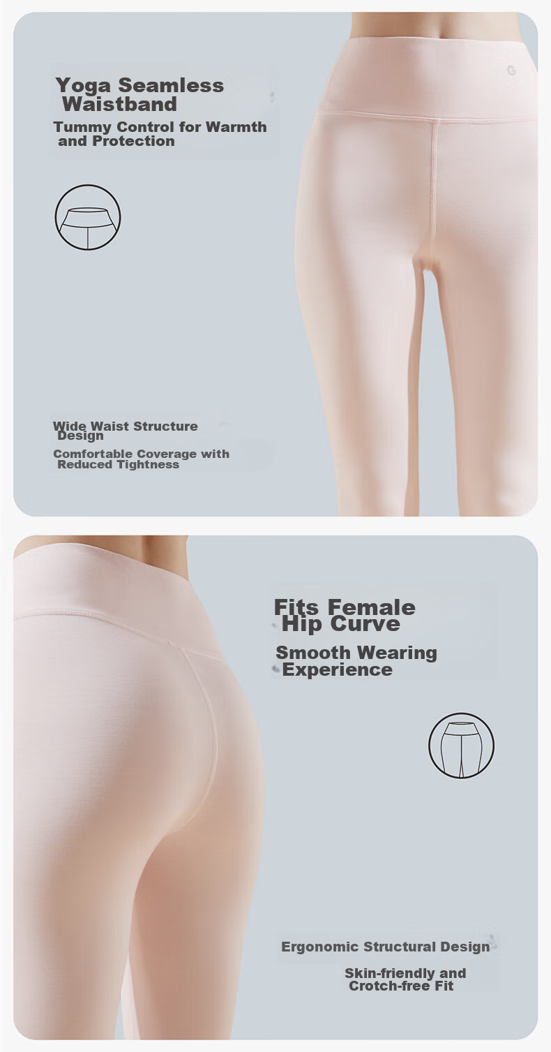 Yuejili Women's Thin High-Waist Thermal Underwear, Antibacterial Moisture-Wicking Warm Base Layer Pants for Cold Protection And Comfort, Mother's Day Gift 11