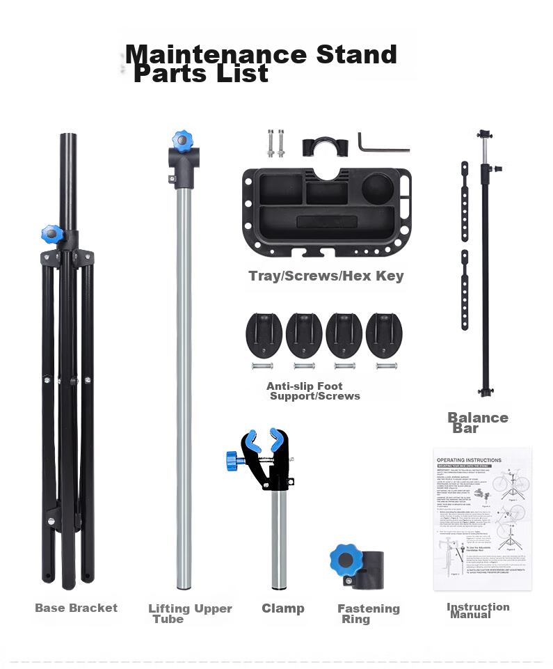 LEBYCLE Mountain Bike Repair Stand, Road Bike Multi-Functional Repair Rack, Universal Folding Bicycle Maintenance Tool 3