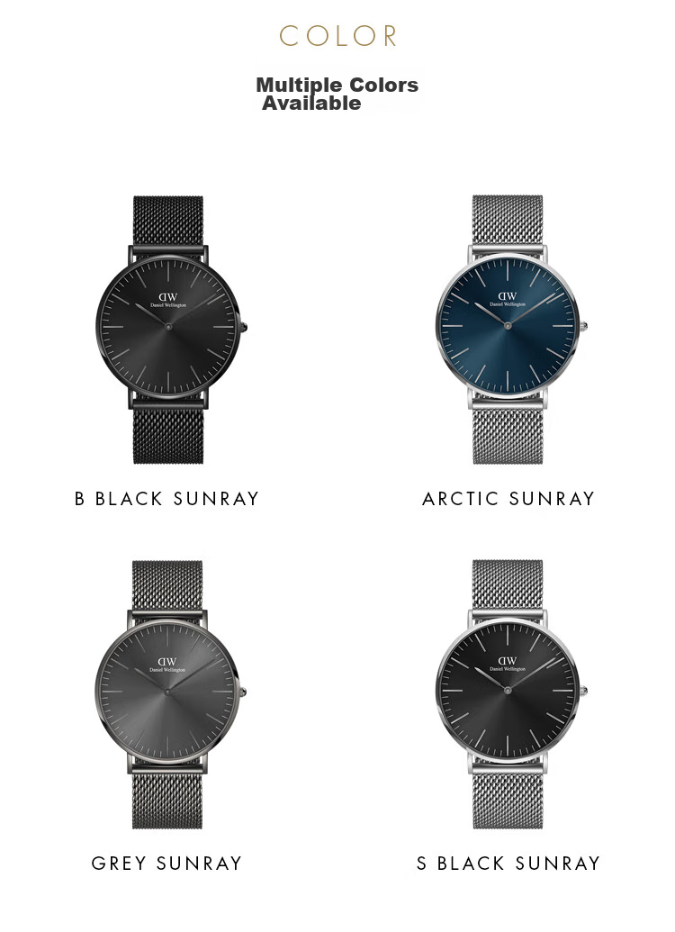 Daniel Wellington DW Men's Phantom Series Quartz Steel Band European and American Wristwatch Gift Box Birthday Present for Boyfriend DW632 12
