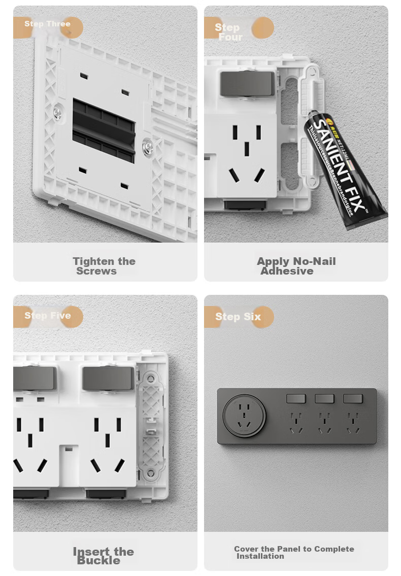 Xiya 86-Type Expandable Socket, 21-Hole Kitchen Extension Multi-Outlet Converter, Track Socket, Wireless Power Strip 12