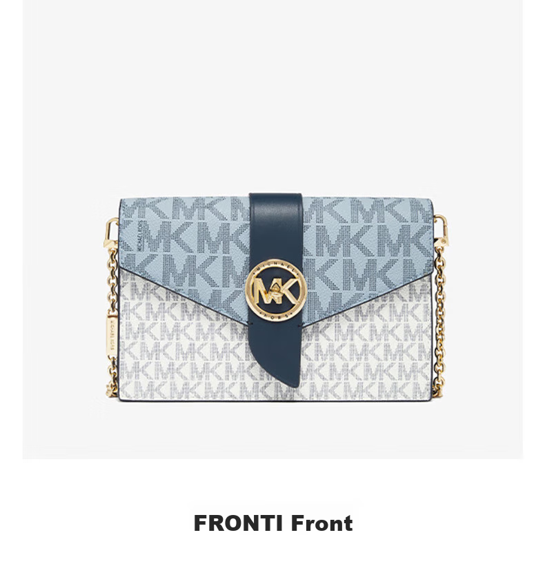 MICHAEL KORS [Elegant And Practical] CHARM Chain Envelope Bag Medium Size, Ballet Pink/deep Pink/white, Gift 6