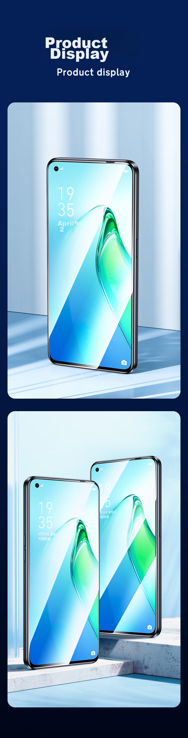 BIAZE [Triple Enhanced] Tempered Glass Screen Protector for OPPO Reno8, High-Definition Anti-Scratch Wear-Resistant Strong Anti-Fingerprint Glass Protective Film Front Film JM292 13