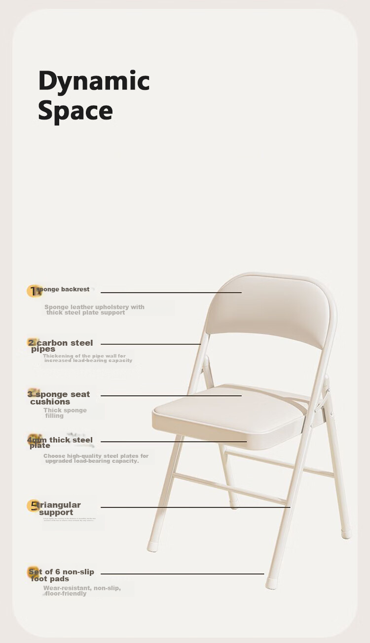 Huanaxin Folding Chair, Training Chair, Backrest Chair, Home Dining Chair, Portable Outdoor Office Chair, Conference Chair, Dormitory Computer Chair, 1022 2