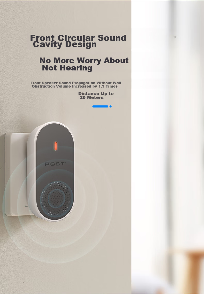 PGST Wireless Home Smart Doorbell with Long-Range Electronic Remote Control for Two Doors, Elderly And Patient Call Butto 9
