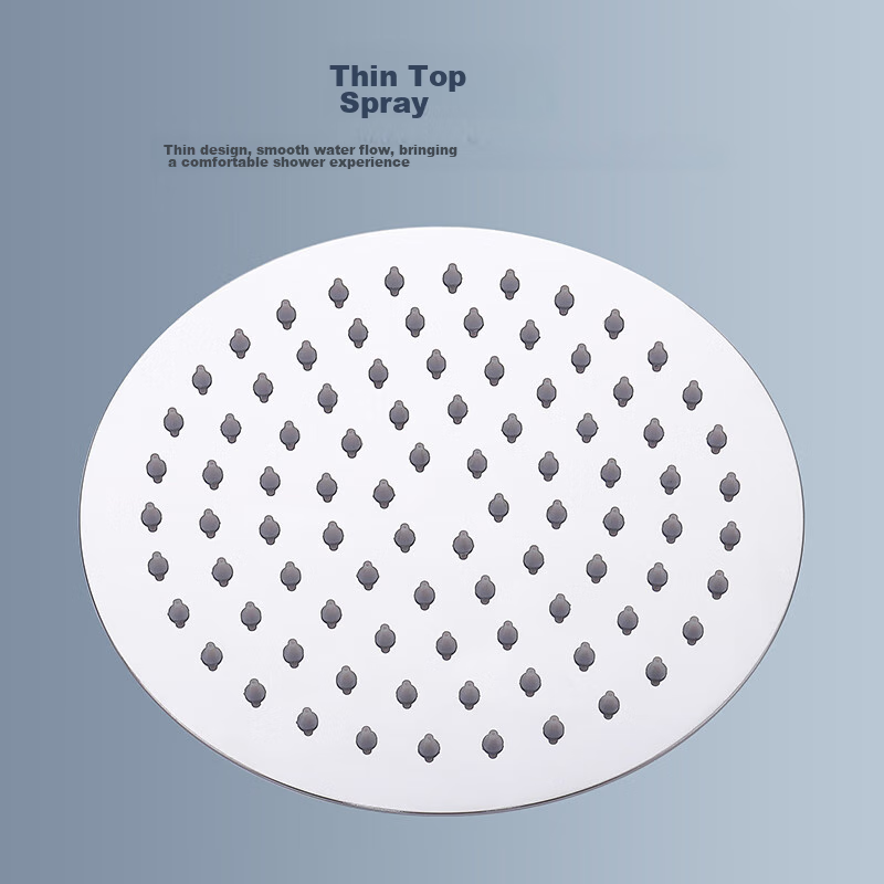 Larsd Handheld Shower Head, Stainless Steel Shower Sprayer, Round Ultra-Thin Top Spray Head AL8072