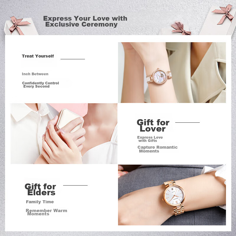 罗西尼（ROSSINI）手表女 生日礼物商务日历皮带女士石英表白盘618574