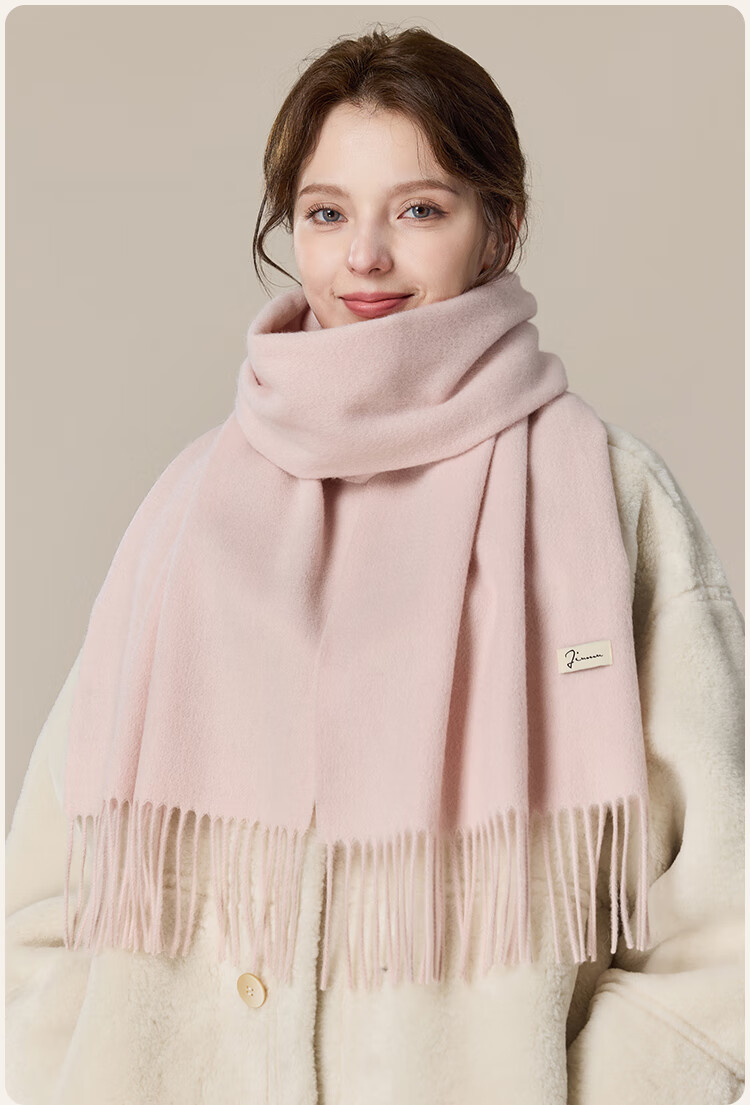 JIUMU Pure Wool Scarf for Women, Autumn And Winter Neck Warmer, Ladies' Warm Shawl, Gift for Women, Gift for Mom, Mid-Autumn Festival Birthday Present 11