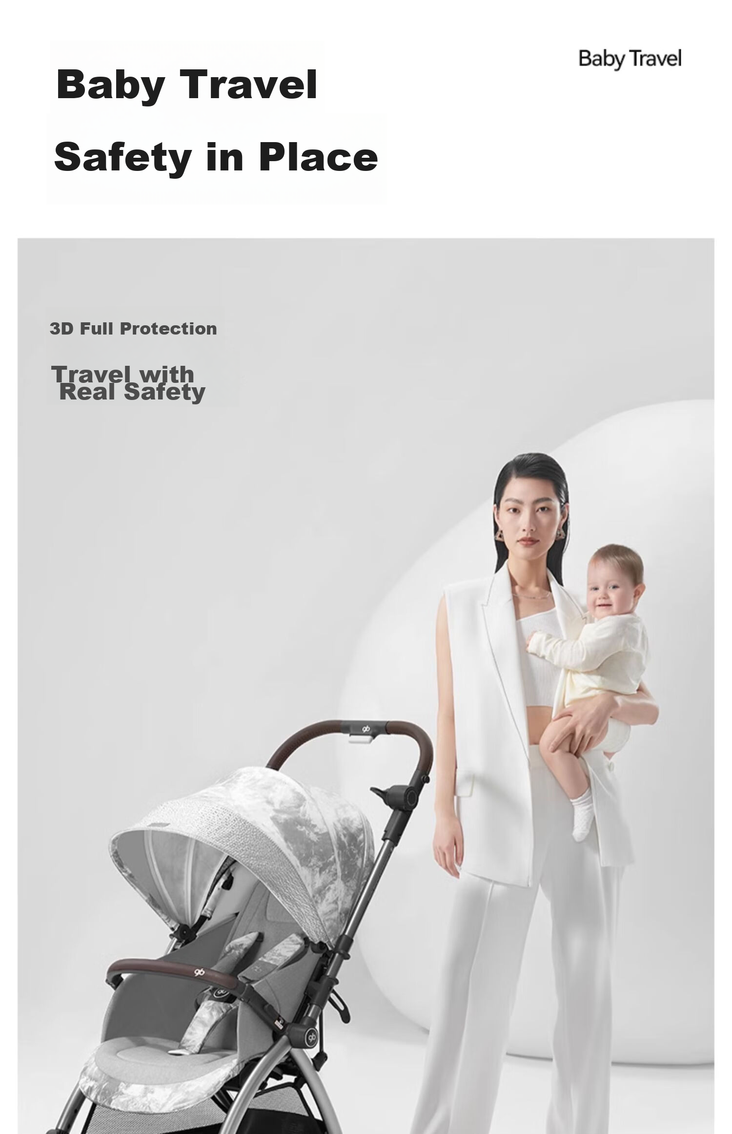 Gb Stroller Can Sit And Lie Down, Reversible, Lightweight, High-View, Baby Walking Stroller, Safety Cabin No. 2 E5011 Baixuesha 6