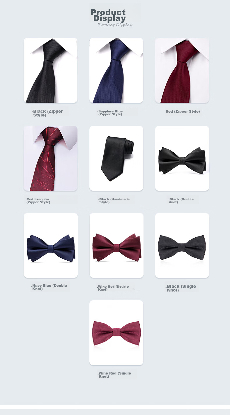 GLO-STORY Zipper Tie, Mid-Autumn Festival Gift, 8cm Men's Business Formal Trendy Tie, Gift Box Packaging, Red 15