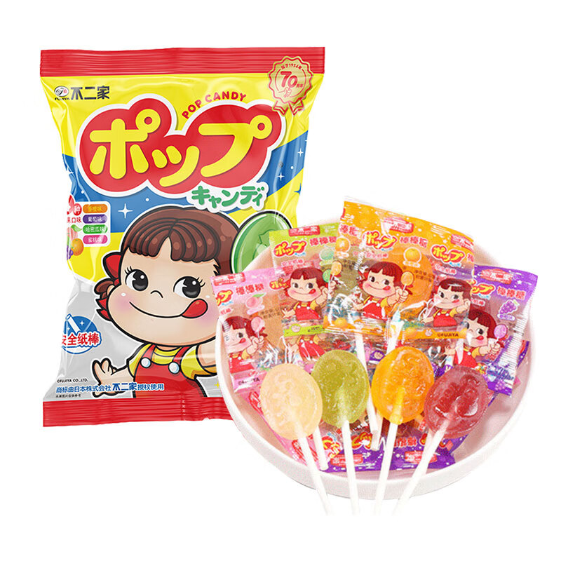 不二家  混合水果棒棒糖 50g(8支) 儿童糖果 休闲零食 水果糖 零食 礼物