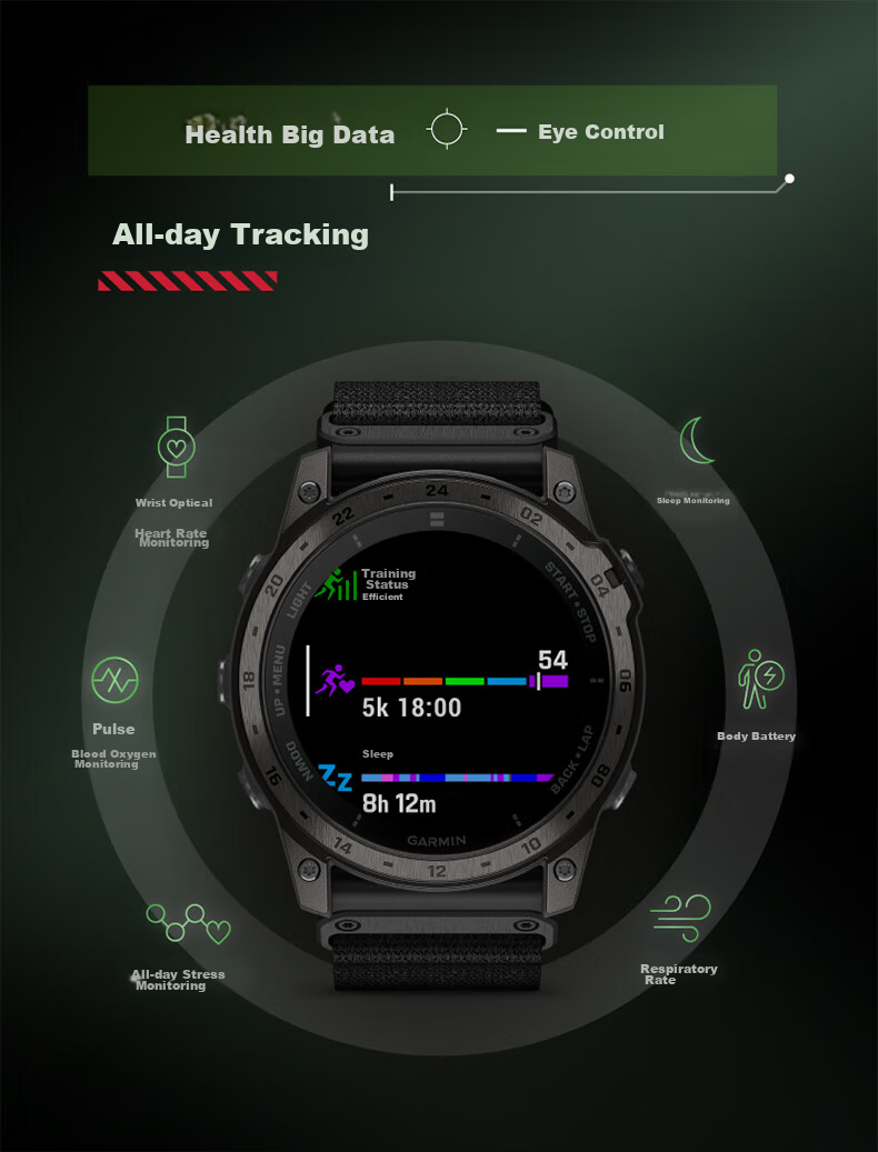 GARMIN Tactix7 Amoled Sapphire Outdoor Smart Sports Watch with ECG Heart Rate Monitor, Gift for Boyfriend 12