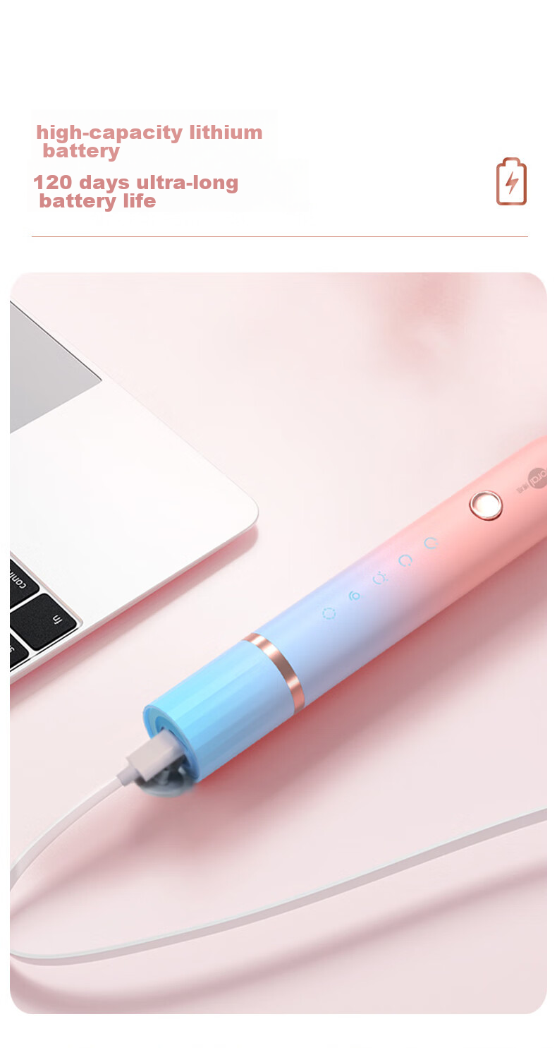 Prooral [Birthday Gift], Sonic Electric Toothbrush with Pressure Sensing Reminder, Adult Rechargeable Couple's Gift, Birthday Present, T33 Snow White 7