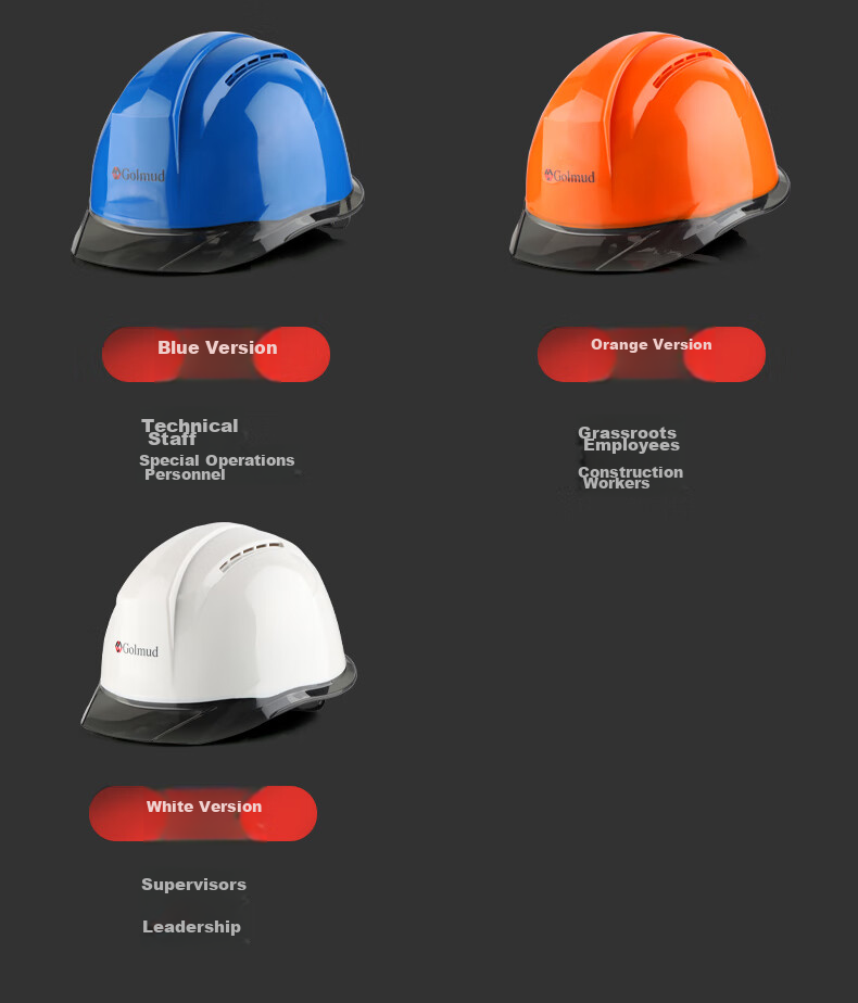 Geermu Safety Helmet for Construction Site GM768 White Worker Safety Hard Hat Abs Breathable Customizable with Printed Text 13