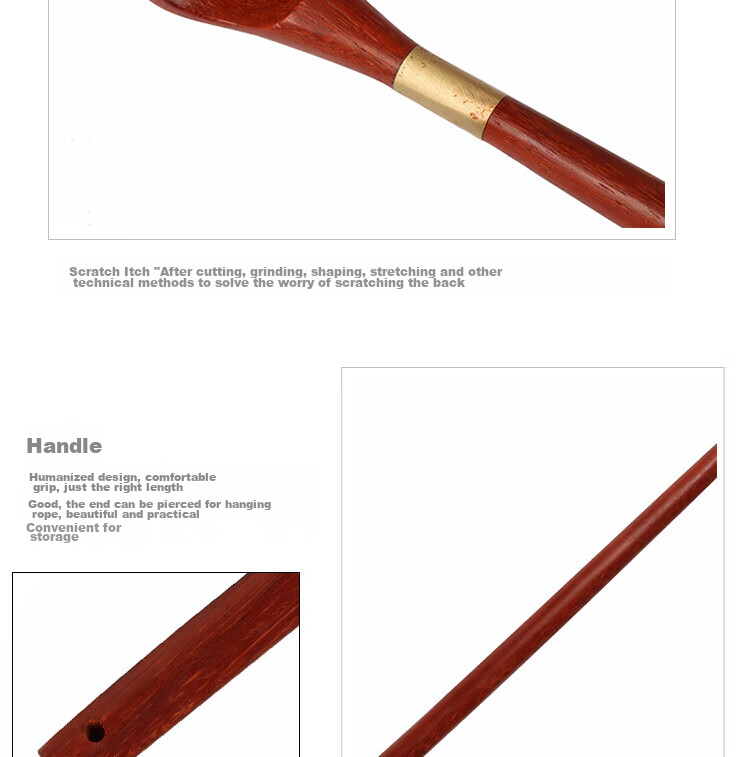 TaTanice Extendable Back Scratcher, Portable Resin Back Scratcher And Massager, Itch Relief Tool, Brow 5