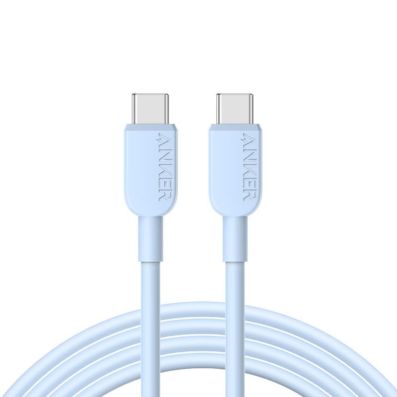 ANKE Charging Cable with Dual Type-C Ends for IPhone 16/15 Pro Max, IPad, Mac, Huawei, Xiaomi, Android, And Apple, Fast Charging Data Cable, 0.9m Blue