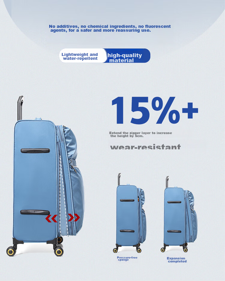 INTERNATIONAL TRAVELLER British IT Luggage Suitcase, Ultra-Light Travel Case, Large Capacity Check-In Suitcase, 24-Inch, 2644 Blue 3