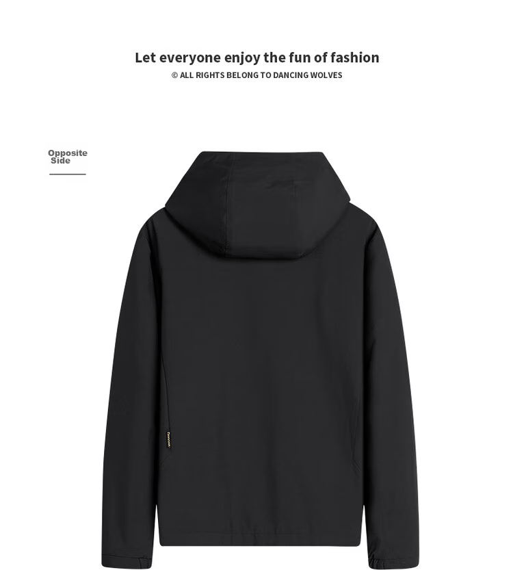 DANCING WOLVES [Triple Protection Fabric] Men's Jacket, Spring 2026 Outdoor Commute Versatile Lightweight Simple Hooded Windproof Coat for Me 18