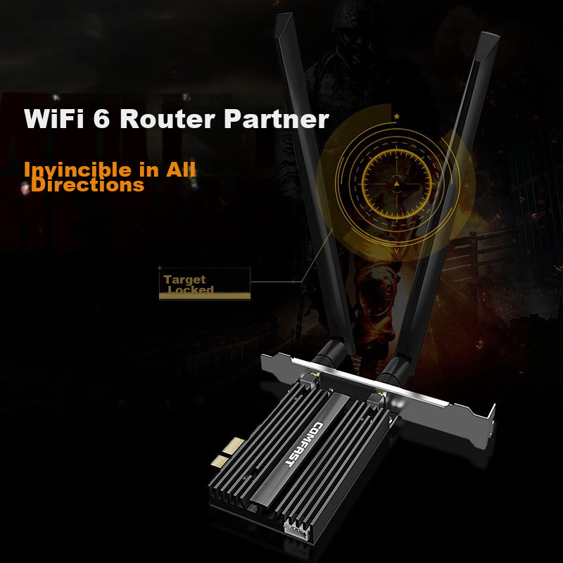 Сетевая карта COMFAST AX200-PRO Gigabit Intel Dual-Band 5G PCI-E WiFi 6 + Bluetooth 5.2