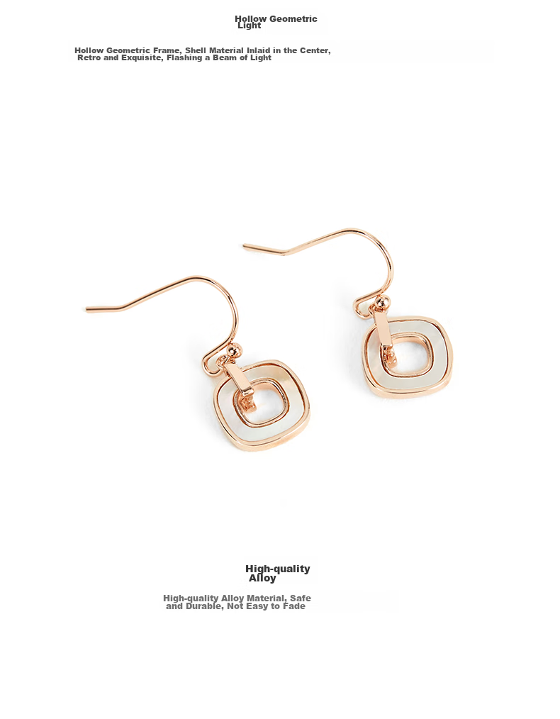 AJIDOU Stud Earrings, Fashionable And Simple Star Shell Design, Enhances Complexion, Non-Clashing with Workplace Attire, Suitable for Commuting, Gift for Girlfriend, Mid-Autumn Festival Present 7