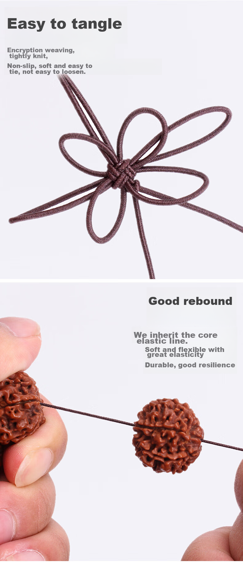 Dijing Transparent Beading Cord Elastic String for Beads, Prayer Beads, Buddhist Prayer Beads, Bracelets, And Necklaces Durable Cord for Stringing Beads 7