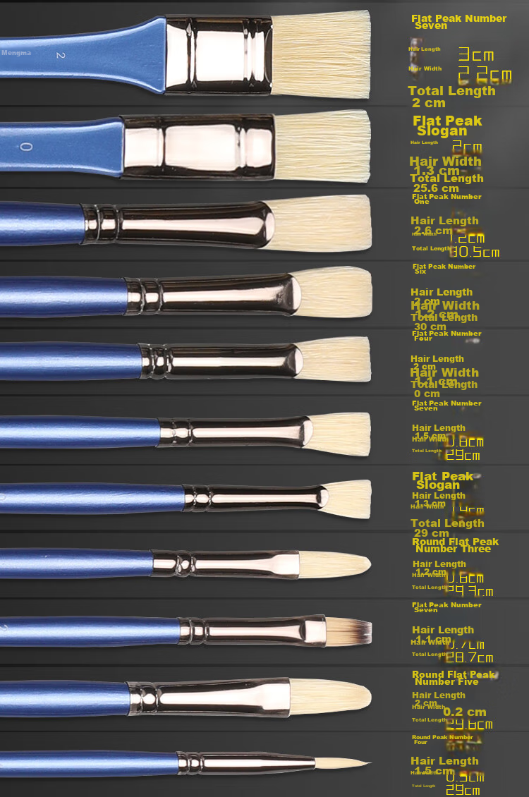 Mont Marte Art Battle Success Gouache Paint Brushes 11-Pack Set, Gouache Painting Brushes Kit for Art Students, Pig Bristle Nylon Oil Painting Brushes for MM-SFHB Art Sketching 5