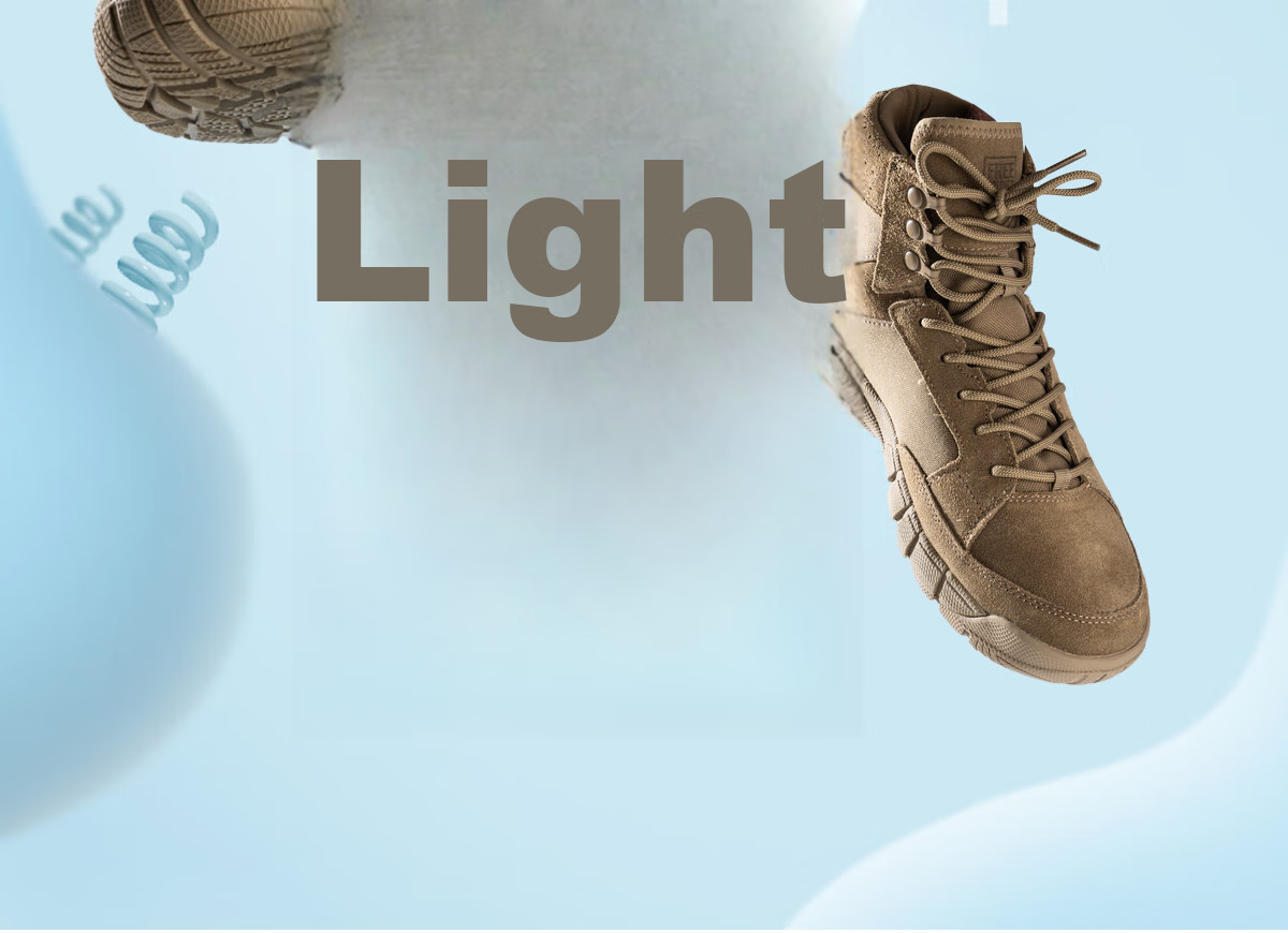 Free Soldier Mid-Top Hiking Boots for Men And Women, Outdoor Wear-Resistant Non-Slip Trekking Climbing Sandproof Breathable Desert Boots, Sand Color, Size 40 9