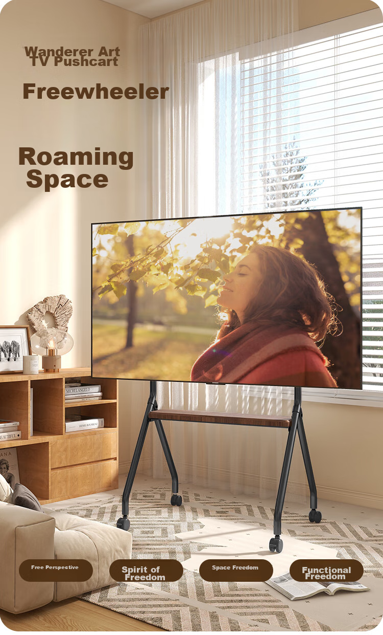 Jinying Mobile TV Stand (50-100 Inches), Floor-Standing TV Mount, TV Cart, Video Conference Display Mobile Trolley, Floor-Standing TV Bracket 1
