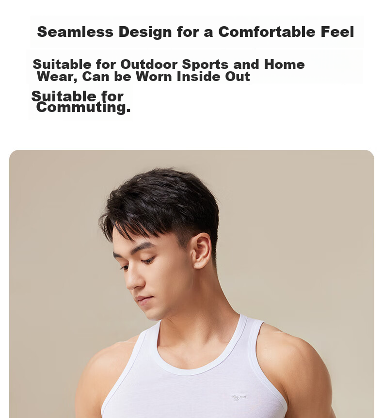 Seven Wolves Men's Vest [10A Antibacterial and Anti-Mite] Versatile Racerback Sports Stretch Base Layer 2-Pack 3XL 9