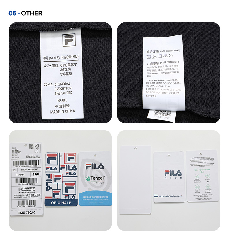 fila斐乐童装女童针织连衣裙2021年秋季款中大童时尚儿童上衣潮160