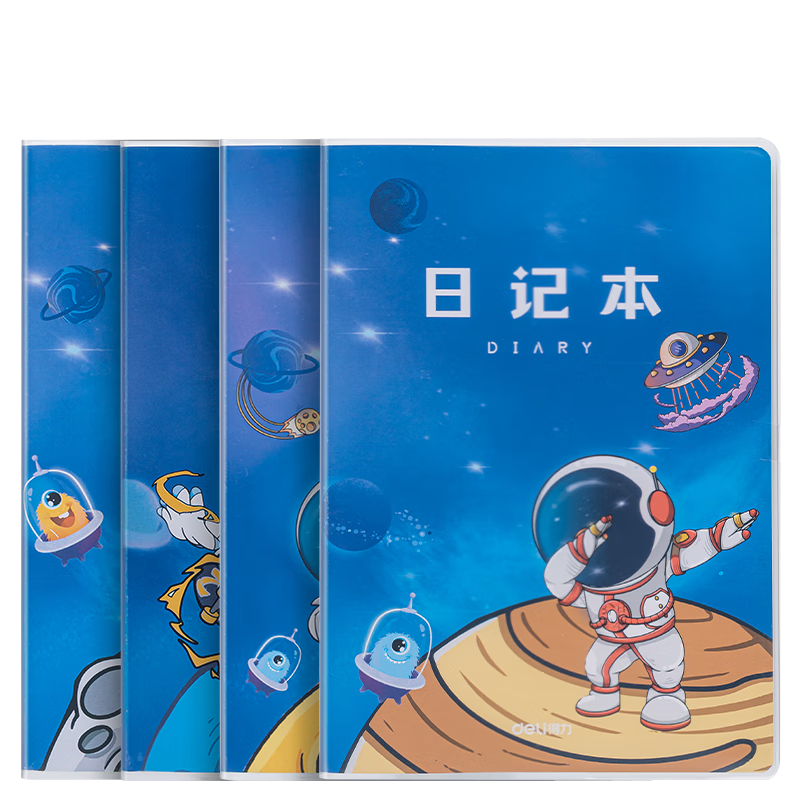 Deli 4 Elementary School Student Lined Notebook, Children's Journal, Composition Notebook for Lower Grades, Weekly Journal, Chinese Language Notebook T3264