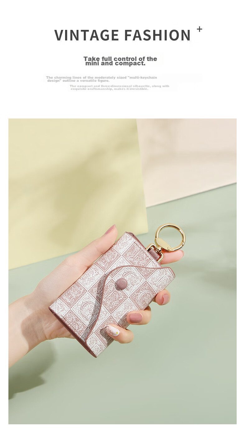 GOLF Key Pouch, Women's Fashionable Printed Multifunctional Storage Bag, Card Holder, Classic Key Case, Car Keychai 7