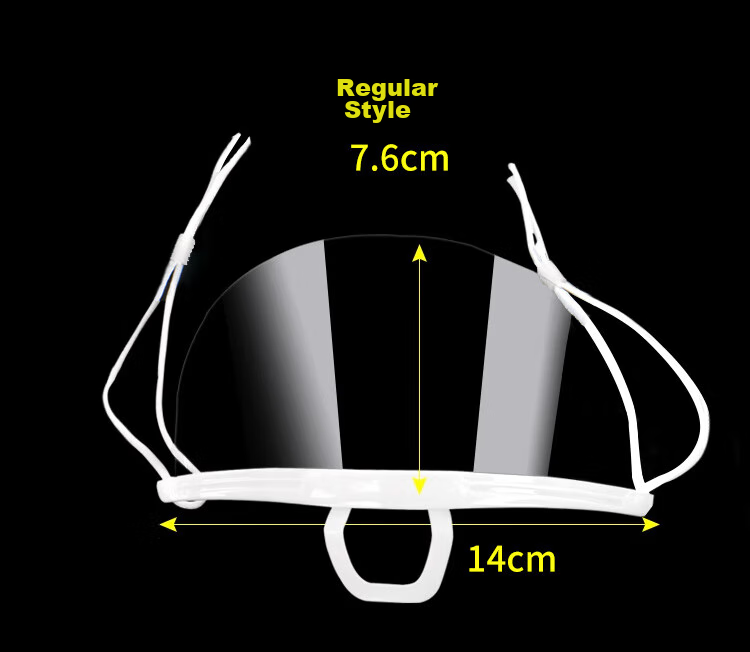 Ams Transparent Face Masks for Food Service, 100 Pieces, Food Grade Material, Double-Sided Anti-Fog, Anti-Drool, Anti-Splash, for Chefs, Hotels, Restaurants, Canteens, Street Vendors, Disposable Plastic Face Masks 5