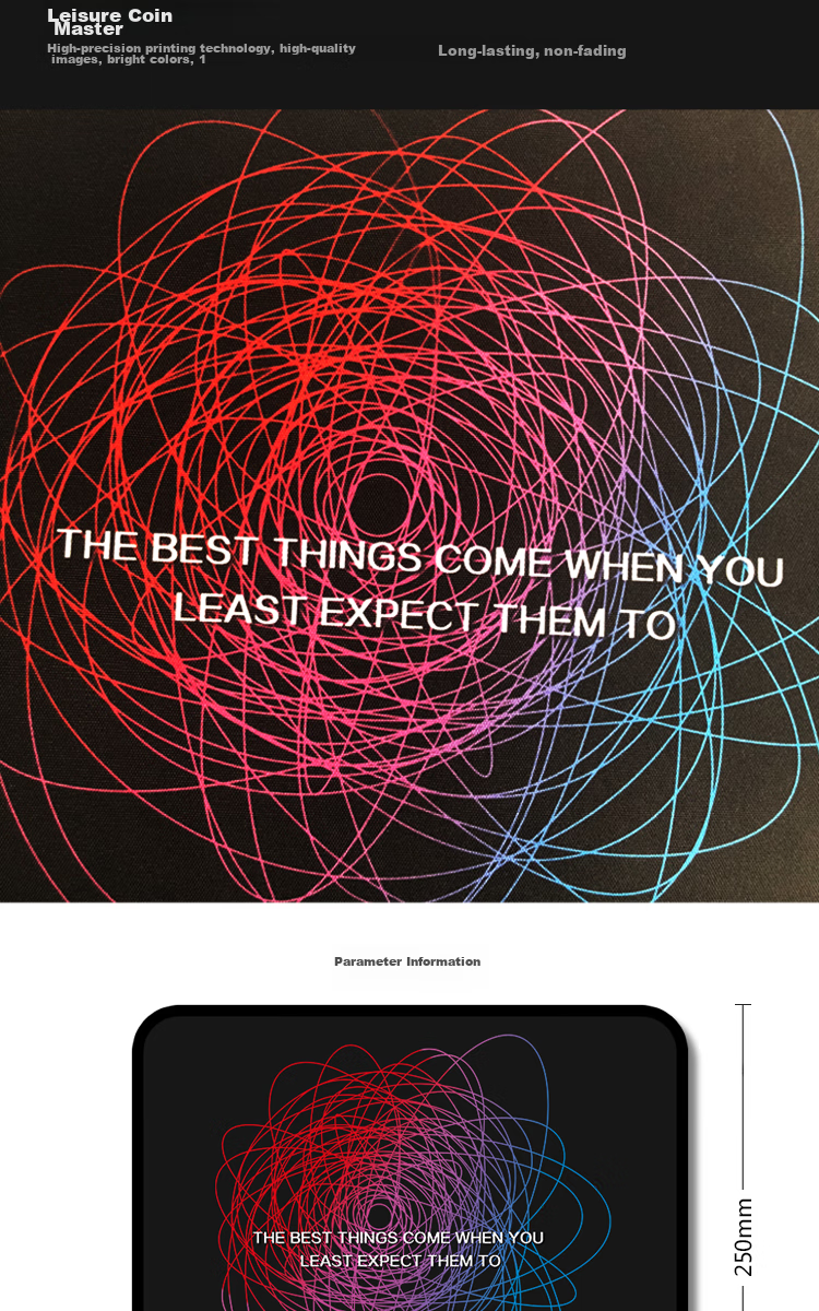 LESAILES Black Gaming Mouse Pad with Lines, Medium Size with Locked Edges, Computer Keyboard Desk Mat, Easy to Clean, 300*250*3mm 5