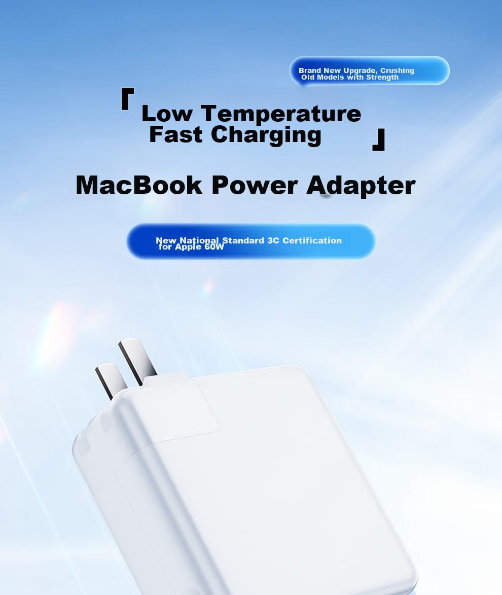 Jichuan Apple Laptop Charger, Macbook Pro Charging Cable, Magnetic Head, 60W Power Adapter, Compatible with Older Models, Suitable for A1502/A1425/A1435 2