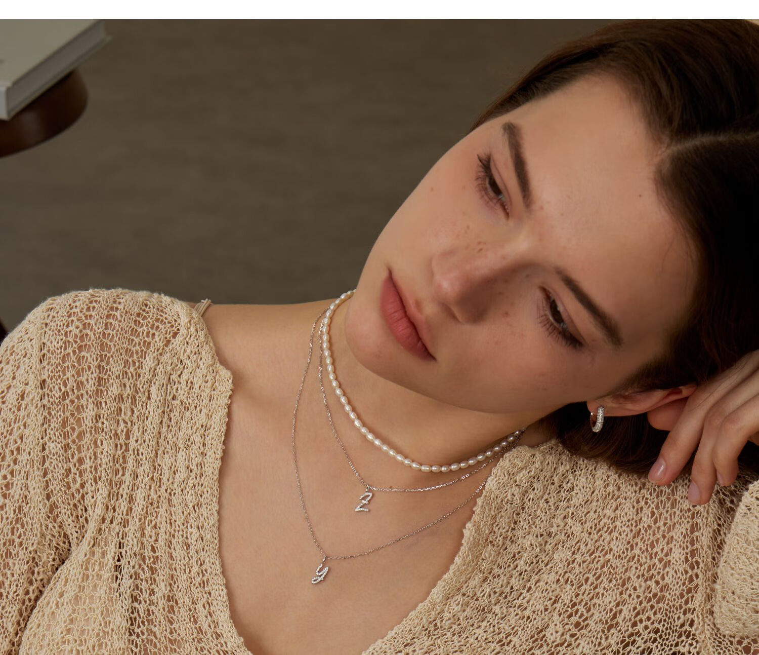Arsis Art Letter Necklace for Women, Silver Necklace with Original Design, Fashionable And Versatile, Birthday Gift for Girlfriend 15