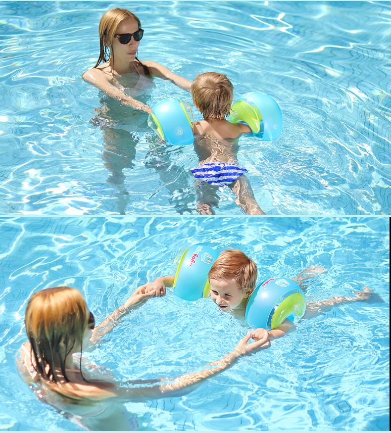 Swimbobo Children's Swimming Arm Rings, Swimming Equipment, Blue Independent Multi-Airbag Water Sleeves, BO1200L 3