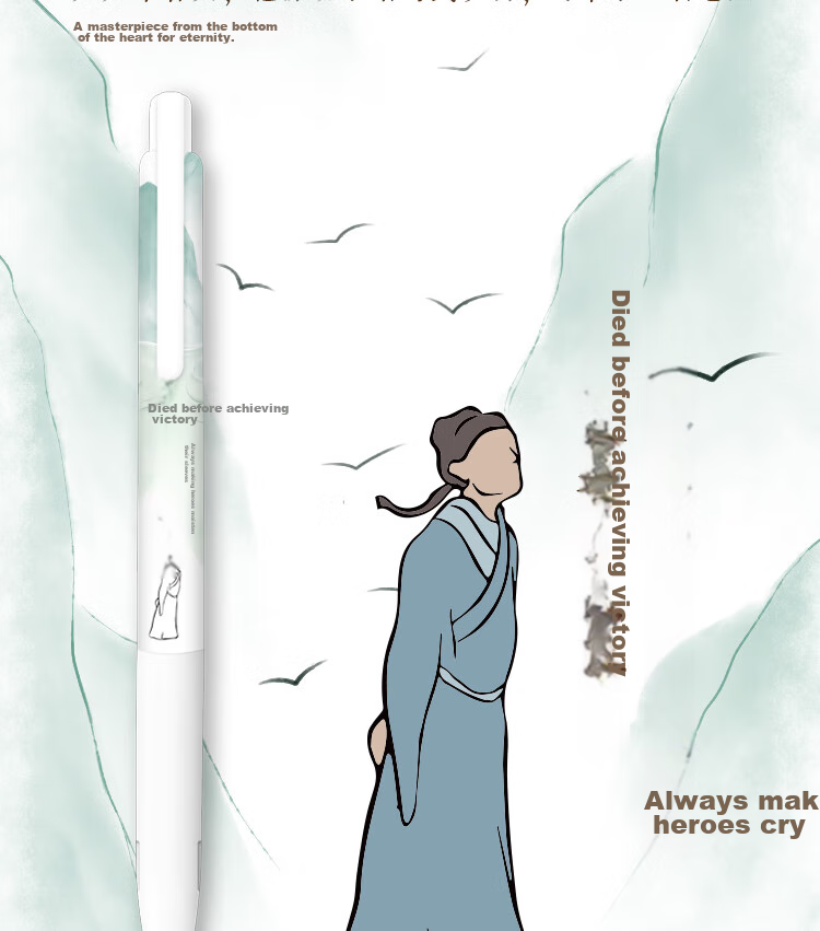 LOPET Stationery Non-Slip Retractable Gel Pen, Stylish Design, 0.5mm Black Ink, Quick-Drying Signing Pen, Student Exam Writing Pen LT-1335 [Chang'an · Du Zimei] 4