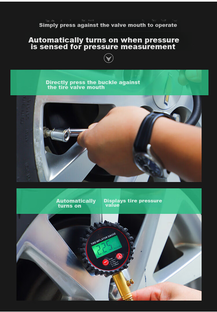 Kulaipu Digital Tire Pressure Gauge with Curved Rod, Truck And Bus Tire Pressure Monitor KLP-86007 13