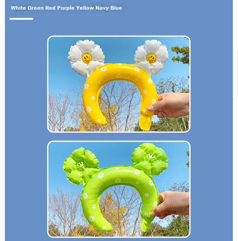 Jingtang Cartoon Balloon Decorations, Sunflower And Daisy Handheld Sticks, Headbands, Hair Accessories, Birthday Party Supplies, Kindergarten Activities, Scene Setup 7