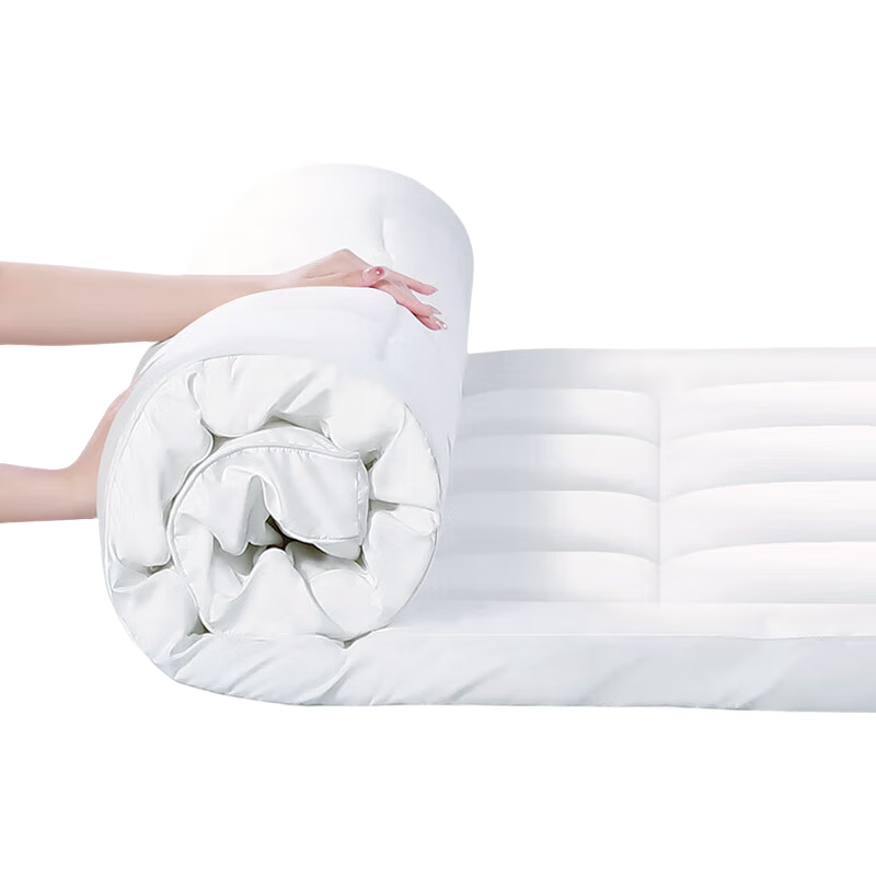 FUANNA Home Textile Mattress Pad, Triple-Protection Fabric, Antibacterial, Foldable, Washable Mattress Topper, Single Or Double Size 180*200cm White