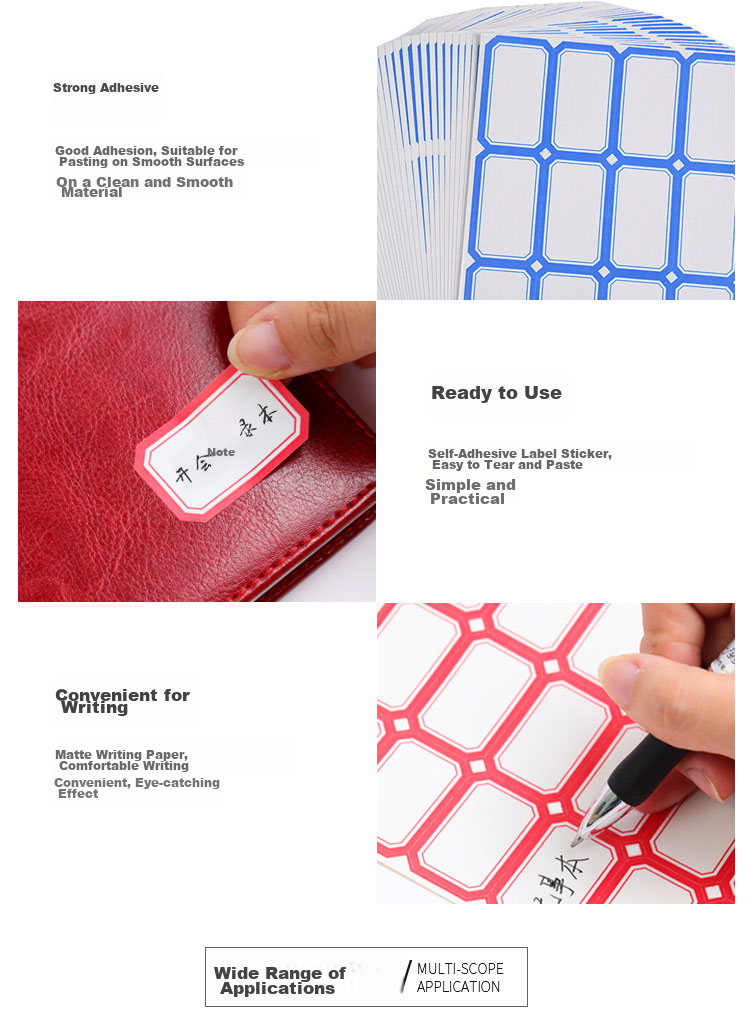 TANGO Self-Adhesive Label Paper / 960 Pieces, Blue, 50mm*28mm, Sticky Price Tags, Paper Pullers, Memo Pads, Name Tags, Document Classification Price Book Stickers, Office Supplies 4